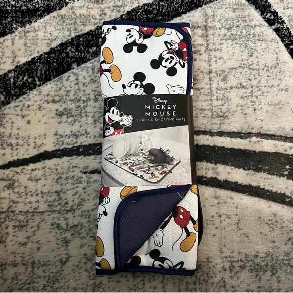 NWT Disney Mickey Mouse Padded Dish Drying Mat - 2 Pack - Picture 1 of 2